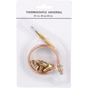 Universeel Thermoelement 600 mm met Adapters voor Gasfornuis, Gasbarbecue en Verwarmingstoestellen