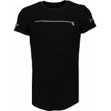 Exclusief Zipped Chest - T-Shirt - Zwart