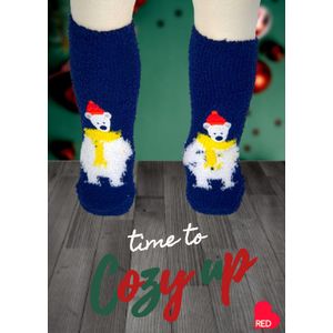 Kerst  Sokken - Giftbox - Donkerblauw - Ijsbeer - 27-30
