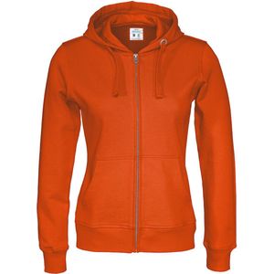 Cottover HOODIE FULL ZIP LADY - GOTS GECERTIFICEERD 141009 - Oranje - XXL