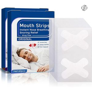 Equivera Mondtape - 20 Stuks - Gemiddeld Sterk - Mouth Tape - Mondpleisters - Slaaptape - voor Beter Slapen - Adem door je Neus - Mondpleister