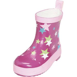 Playshoes Regenlaarzen Kinderen Sterren - Roze - Maat 21