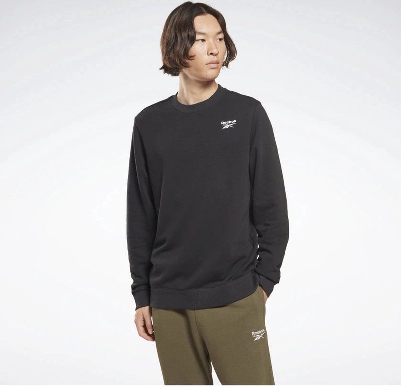 Reebok - Identity Fleece Crew - Sweater - Zwart