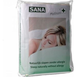 Sanamedi Platinum GOTS dekbedhoes anti-allergie 200x200 cm 100% biologisch katoen huisstofmijt en allergeen stof dicht.