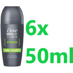 Dove Men+Care - Deodorant Roller - Fresh - Anti-Transpirant - 6 x 50 ml - Voordeelverpakking