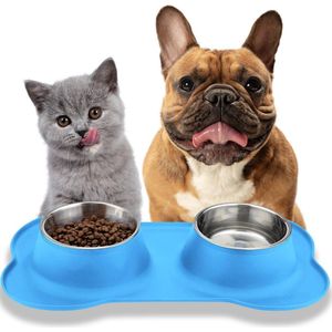Dubbele Antislip Voerbak Hond - Eetbak en Drinkbak Kat - Hondenbak - Kattenvoerbak – Hondenvoerbak