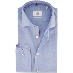 Eterna overhemd normale fit lichtblauw effen katoen
