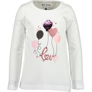 Blue Seven - Meisjes longsleeve - wit - Maat 110