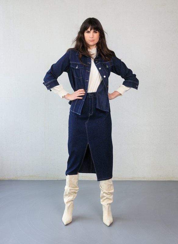 Yest - Spijkerjas - Dark Blue Denim - Dames - Lange Mouwen