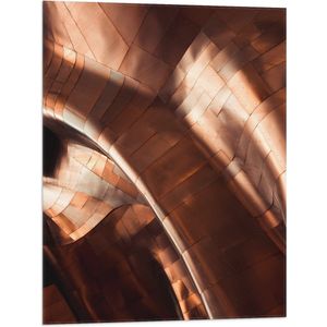WallClassics - Vlag - Bronzen Platen - 60x80 cm Foto op Polyester Vlag