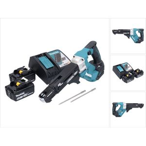 Makita DFR 551 RG accu-magazijnschroevendraaier 18 V 25 - 55 mm borstelloos + 2x accu 6.0 Ah + lader