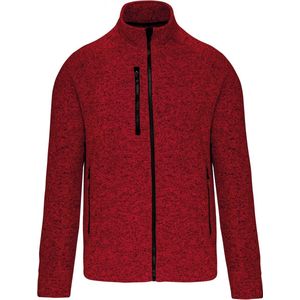Kariban Heather herenvest met rits K9106 - Red Melange - S