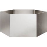 vidaXL - Plantenbak - zeshoek - 104x90x45 - cm - roestvrijstaal
