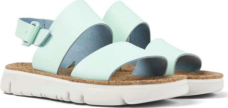 CAMPER - Oruga K201038 - Sandaal - Pastelblauw - Bovenmateriaal: Rundleer