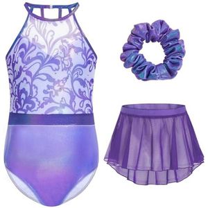 Balletpakjes voor meisjes - 3 stuks met halter, strass en afneembare rok