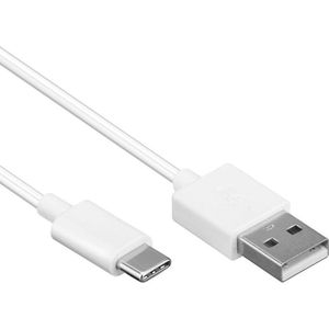 USB-C naar USB-A kabel - USB2.0 - tot 1A / wit - 3 meter