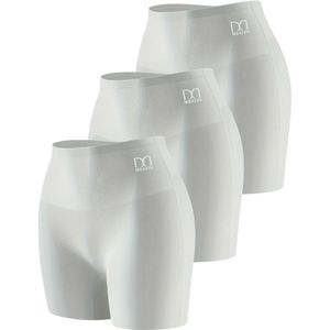 Livano Biker Short Dames - Korte Legging - Lange Onderbroek - Bikershort - Met Pijpjes - 3 Pcs - Grijs - Maat L