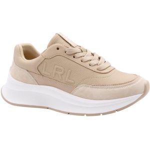Lauren Ralph Lauren - Sneakers Laag - Sand - Glad Leer en Suède