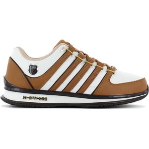 K-Swiss Rinzler Leather - Heren Sneakers Schoenen Leer Wit-Bruin 01235-961-M - Maat EU 41 UK 7