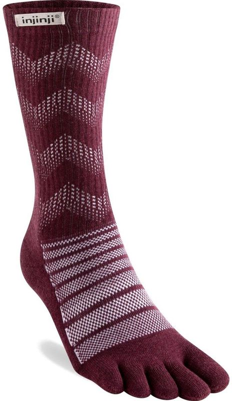 Injinji Teensokken Outdoor Midweight Crew Wool Unisex IS223670 40 Red S=37-40