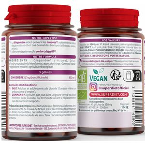 Superdiet Gember Bio 45 Capsules