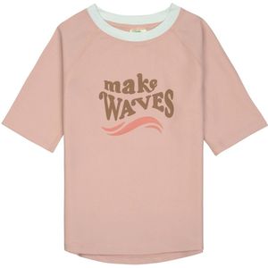 Lässig - UV - T-shirt - Make - Waves - Peach - Roze - Maat 74/80