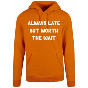 7311 - Hoodie - Always Late-Paradise Orange-XL