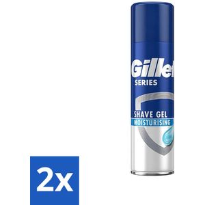 Gillette Series - Scheergel - Moisturising - 200 ml - Voordeelverpakking - 2 stuks