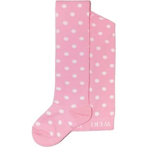 Maillots - Broekkousen - 2 Paar - Biokatoen - Roze en Rood met polkadots - Maat 98-104 - 3/4 Jaar