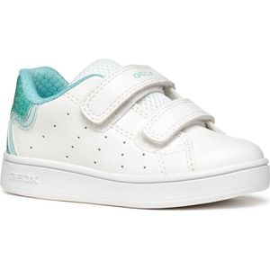Geox - Eclyper - Sneakers - Wit - Leer-effect - Klittenbandsluiting