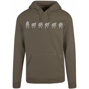 7311 - Hoodie - Gebarentaal; Banaan-Olive-XXL