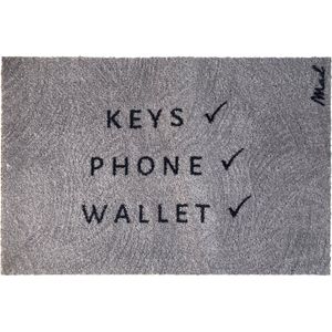 Mad About Mats - Brick - deurmat - keys phone wallet - schoonloop/scraper - wasbaar - 50x75cm