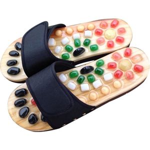 Acupunctuur massageapparaten voor acupressuur massage gezondheid shiatsu voetreflexzone massage - jade reliëf zwart