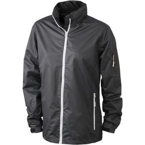 James and Nicholson Vrouwen/dames Windbreker (Zwart/Zilver)