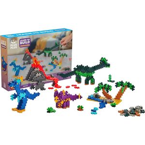 Plus-Plus Learn to Build dino`s 600 delige bouwset - 3918 - Bouwspeelgoed - Constructiespeelgoed - Set met bouwstenen - Vanaf 5 jaar