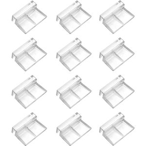 Transparante clips voor aquarium glazen afdekking - Set van 12