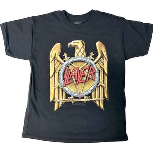 Slayer - Gold Eagle Kinder T-shirt - Kids tm 13 jaar - Zwart