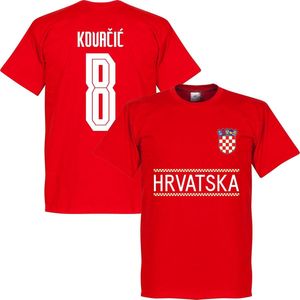 Kroatië Kovacic Team T-Shirt 2021-2022 - Rood - Kinderen - 92/98