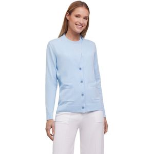 FALKE Basic Cotton Cardigan zacht elegante katoen cardigan dames blauw - maat XS