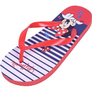 Rood-blauwe gestreepte teenslippers Minnie Disney / 30-31 EU