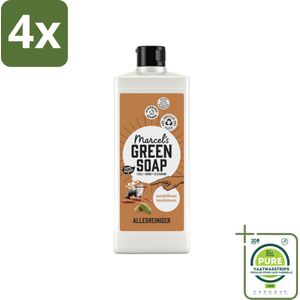 Marcel's Green Soap - Allesreiniger - Sandelhout & Kardemom - Natuurlijk & effectief - 750 ml - Voordeelverpakking - 4 stuks - Allesreiniger - Schoonmaak