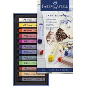 Faber-Castell pastelkrijt - Creative Studio - softpastel - 12 stuks - assorti kleuren - FC-128312