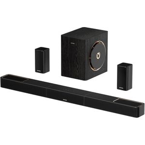 ULTIMEA 5.1.2 Draadloos Surround Sound-systeem voor tv, Dolby Atmos, 530W soundbar met draadloze subwoofer, HDMI eARC, BT 5.4, Skywave X40