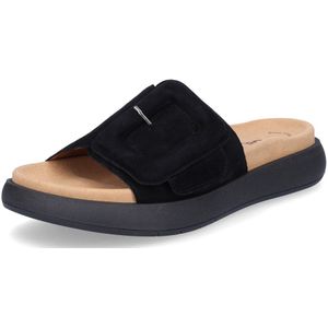 Muiltjes - Effen - Suède - Anatomisch Gevormd Voetbed - Platte Hak