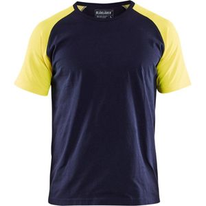 Blaklader T-shirt 3515-1030 - Marine/High Vis Geel - 4XL