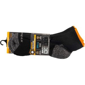 Skechers 3pk Mens Work Qtr Socks, Mannen, Zwart, Sokken, maat: 41-46