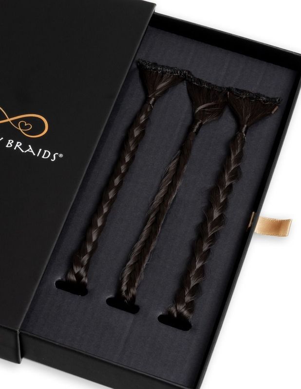 Infinity Braidies - Set van 3 Clip-in Vlechtjes - Lizzy, Jolie & Viènne Stijl - Handgemaakt