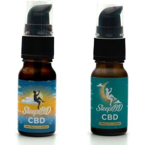 CBD olie Dag en Nacht Duo Pakket -  10X Effectiever - CBD - Dagelijkse Balans - 4% CBD - Ultima Bio - 2% CBD met melatonine