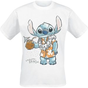 Lilo & Stitch Postcard from Stitch Heren T-shirt - wit - L