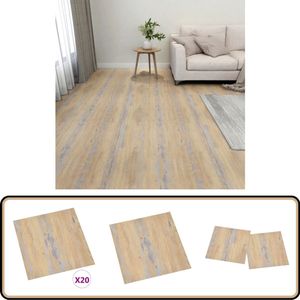 vidaXL Vloerplanken - Zelfklevend - 1,86 mÂ² - Bruin Pvc Vloer - Pvc Vloerplanken - Laminaat Look - Bruine Vloer - Vloerbekleding